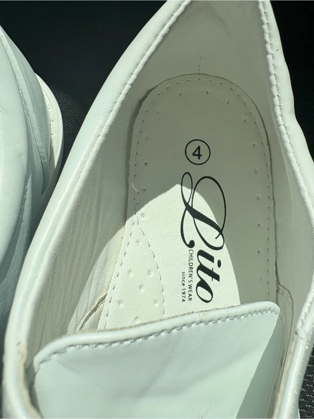 Kids White Lace-Up Dress Shoes